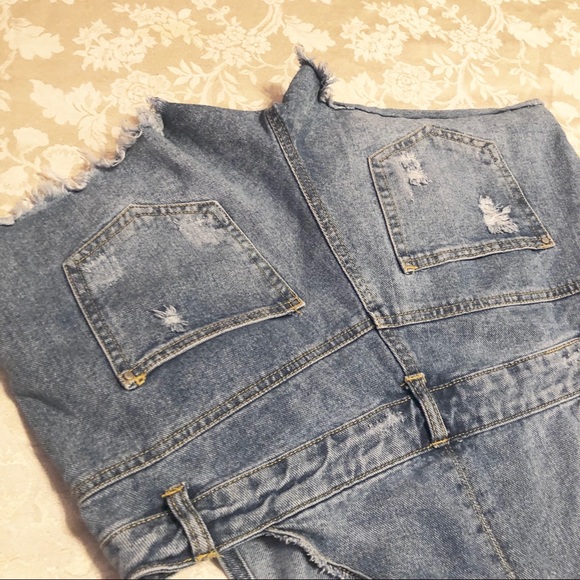 Denim Co | Woman’s Distressed Denim Overalls Size8 - Picture 8 of 8